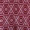 Earth Red Star Hexagon Wool-Poly Crochet Knit Fabric By the Yard